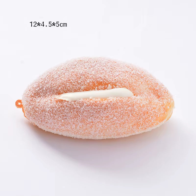 Squishy Food Creative Simulation Bread Toast Donuts Slow Rising Squeeze Stress Relief Toys Spoof Tease People Desktop Decoration