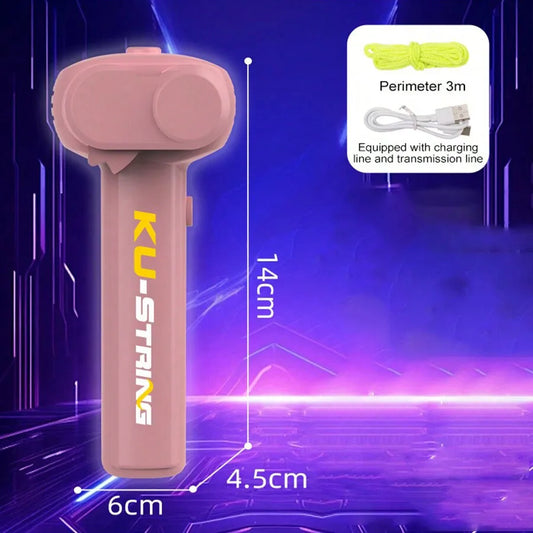 Glowing Rope Launcher Toy, a Flying Rope Loop in the Air, Brings Endless Tricks and Fun, Suitable for Outdoor Festival Party Int