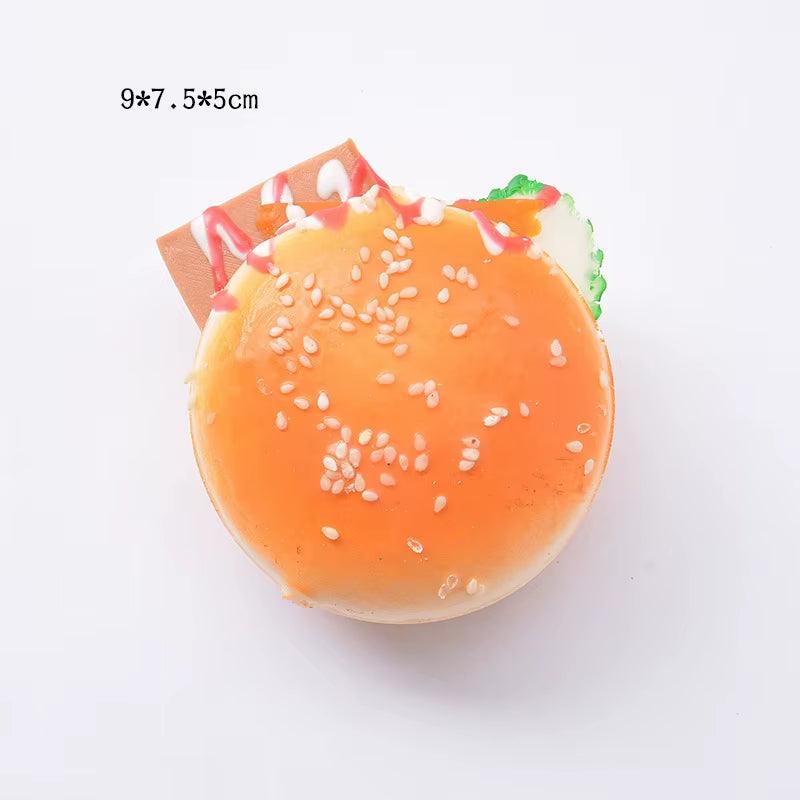 Squishy Food Creative Simulation Bread Toast Donuts Slow Rising Squeeze Stress Relief Toys Spoof Tease People Desktop Decoration
